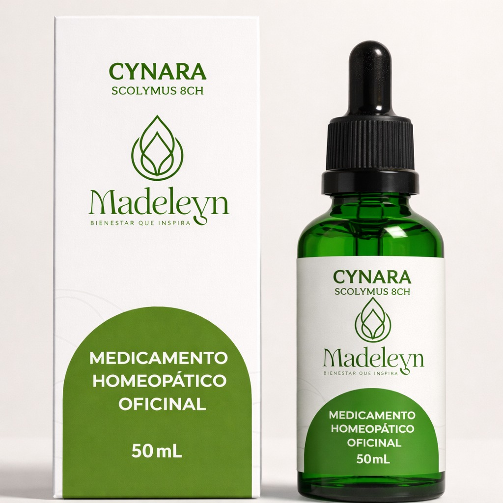CYNARA Scolymus 8CH — gotas homeopáticas oficinales de la línea Madeleyn, frasco 50 mL con su estuche