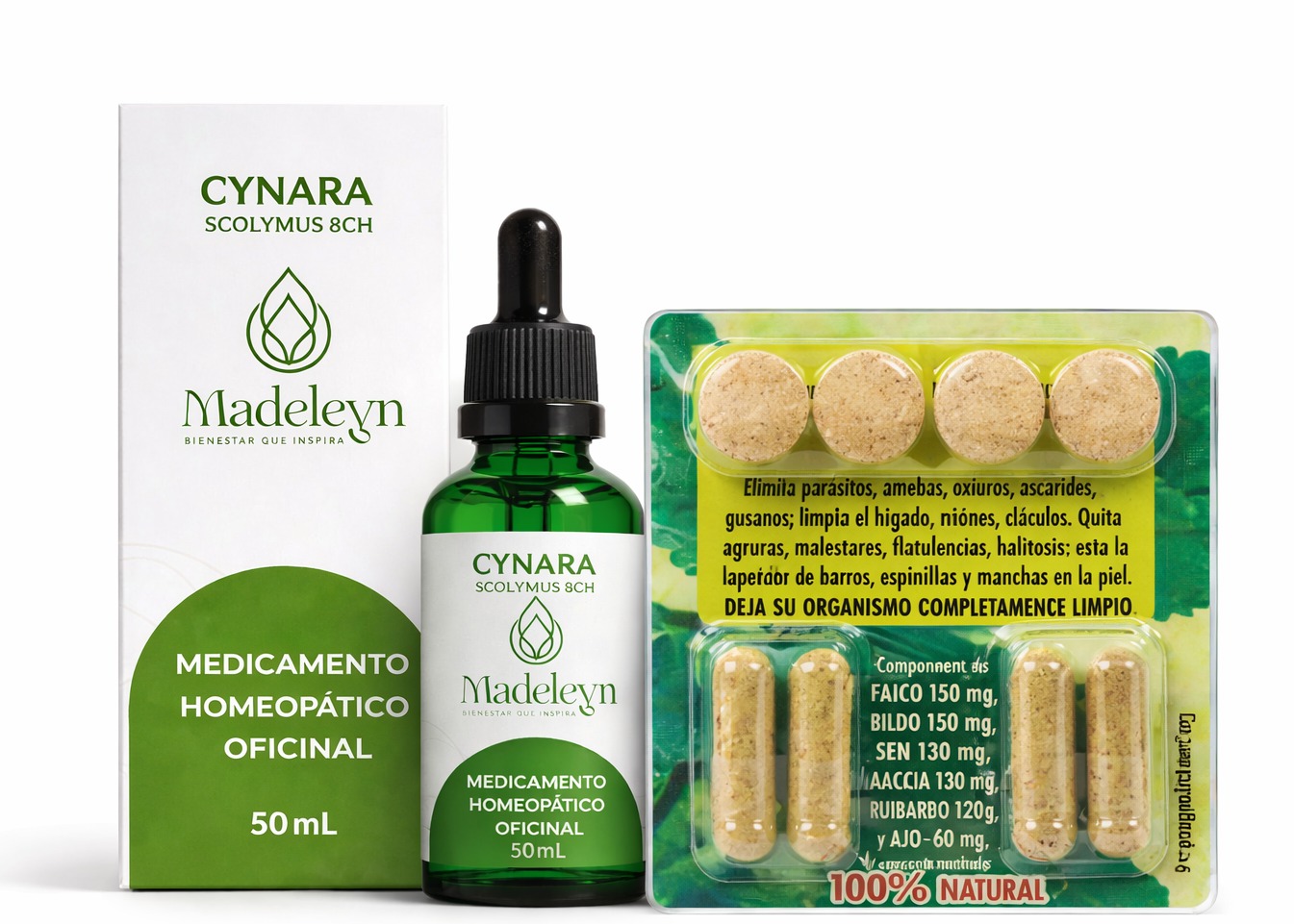 Kit 5 Kilos — CYNARA Scolymus 8CH y Antiparasitario natural Madeleyn